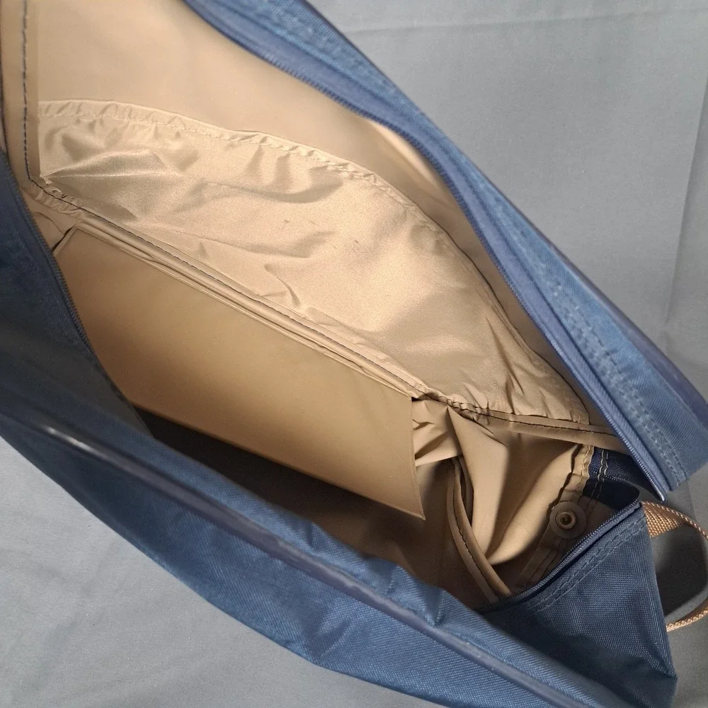 VTG Samsonite Navy Blue Nylon Travel‎ Shoulder Bag Carry On Luggage Retro Travel